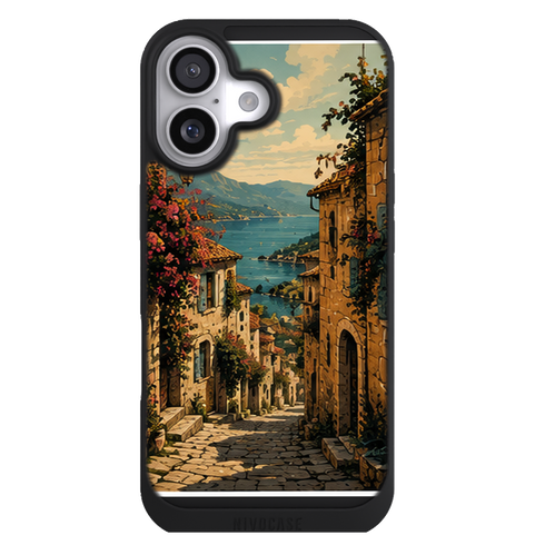 Coque Corse Ruelle Fleurie - Village de Pierre et Vue sur Mer