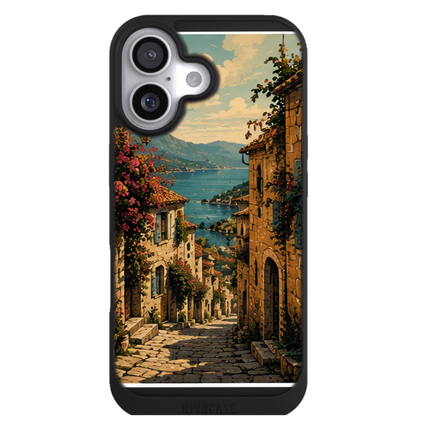 Coque Corse Ruelle Fleurie - Village de Pierre et Vue sur Mer