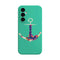 Coque Samsung Galaxy A05S ancre florale turquoise