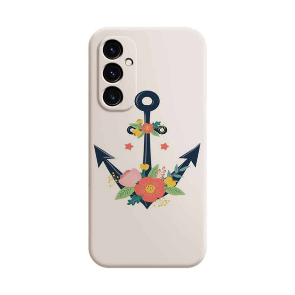Coque Samsung Galaxy A05S ancre florale nautique fleurs mignonnes