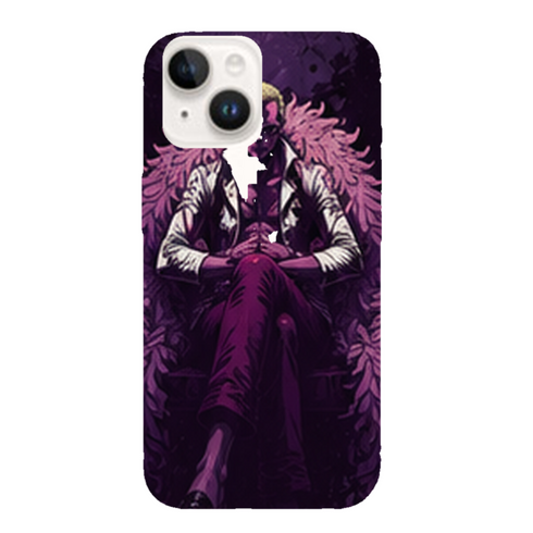 Coque iPhone 15 One Piece Doflamingo Purple Throne