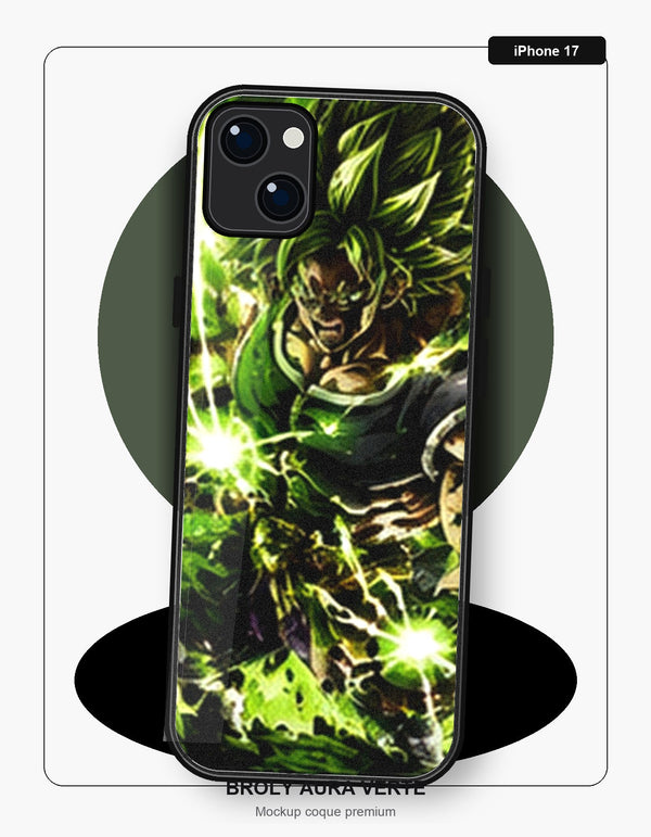 Coque Dragon Ball Broly Aura Verte iPhone 17 Dragon Ball