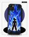 Coque Dragon Ball Goku Aura Bleue Silhouette iPhone 16 Dragon Ball