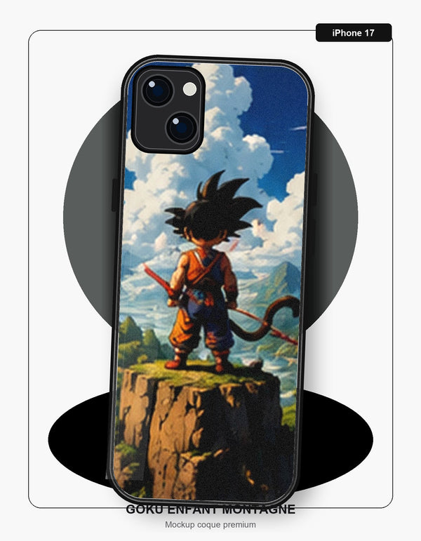 Coque Dragon Ball Goku Enfant Montagne iPhone 17 Dragon Ball