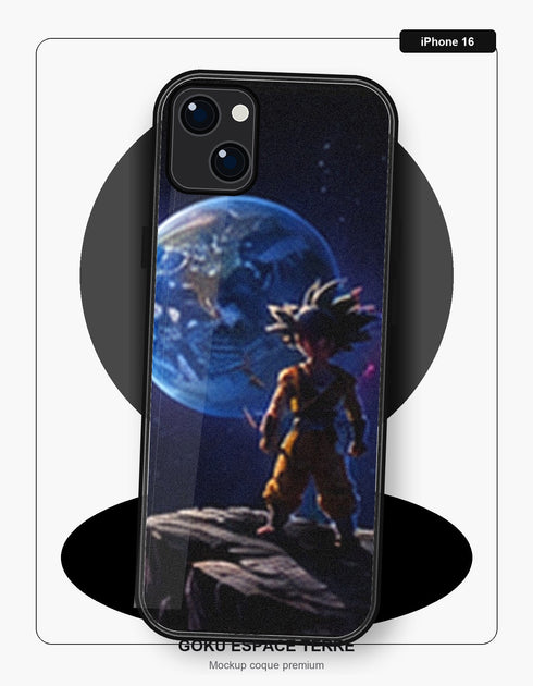 Coque Dragon Ball Goku Espace Terre iPhone 16 Dragon Ball