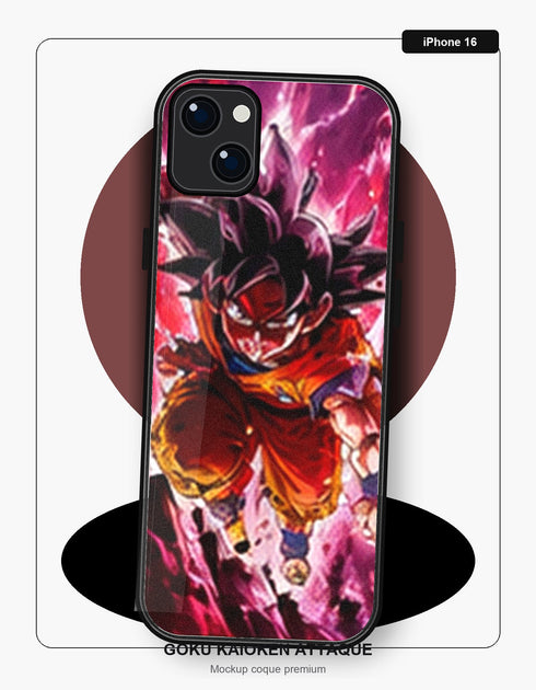 Coque Dragon Ball Goku Kaioken Attaque iPhone 16 Dragon Ball