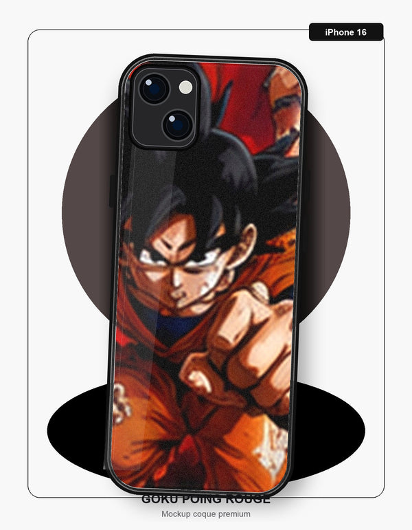 Coque Dragon Ball Goku Poing Rouge iPhone 16 Dragon Ball
