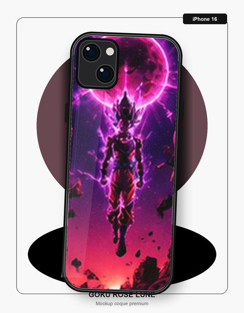 Coque Dragon Ball Goku Rose Lune iPhone 16 Dragon Ball