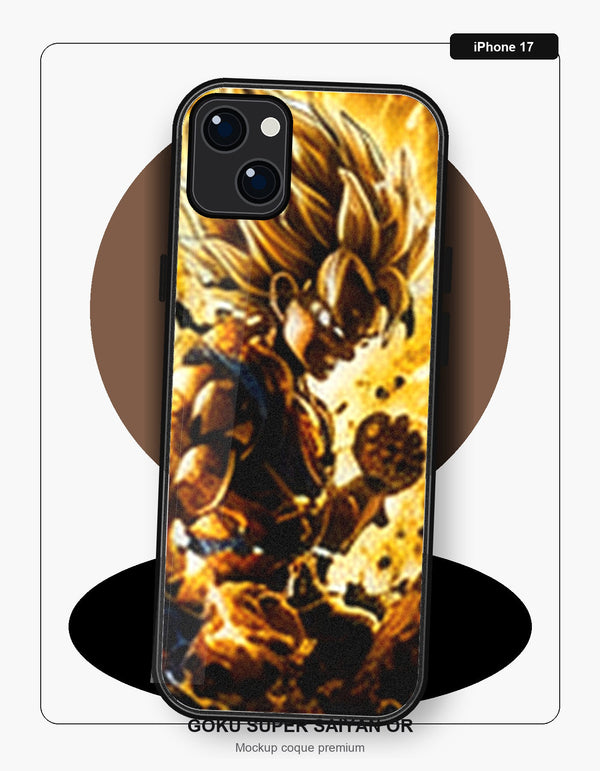 Coque Dragon Ball Goku Super Saiyan Or iPhone 17 Dragon Ball
