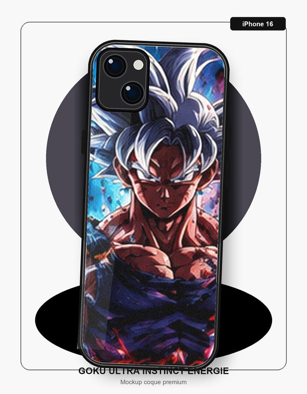 Coque Dragon Ball Goku Ultra Instinct Energie iPhone 16 Dragon Ball