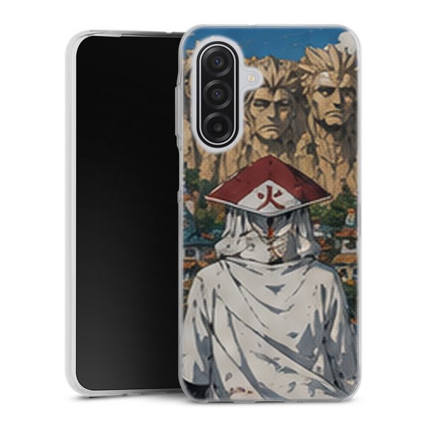 Coque Samsung A17 5G Naruto Hokage Hiruzen Mont Hokage Chapeau Rouge Konoha Naruto