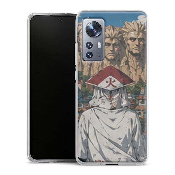 Coque Xiaomi 12 5G Naruto Hokage Hiruzen Mont Hokage Chapeau Rouge Konoha Naruto