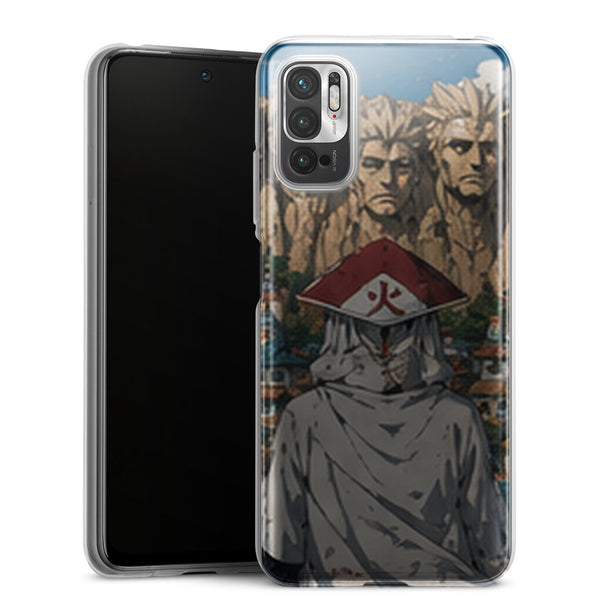 Coque Xiaomi Redmi Note 10 5G Naruto Hokage Hiruzen Mont Hokage Chapeau Rouge Konoha Naruto