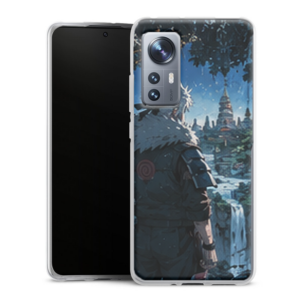 Coque Xiaomi 12 5G Naruto Hokage Kakashi Hatake Dos Village Konoha Nuit Naruto