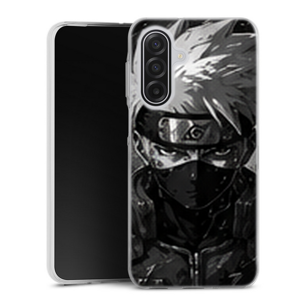 Coque Samsung A17 5G Naruto Hokage Kakashi Noir Blanc Sharingan Portrait Ninja Naruto