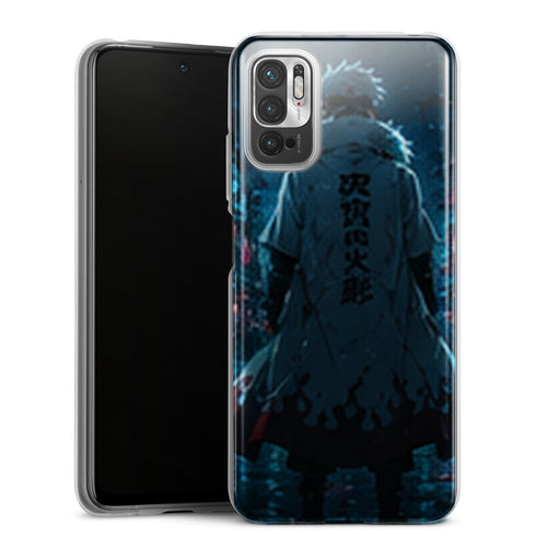 Coque Xiaomi Redmi Note 10 5G Naruto Hokage Kakashi Ville Neon Manteau Bleu Cyberpunk Naruto