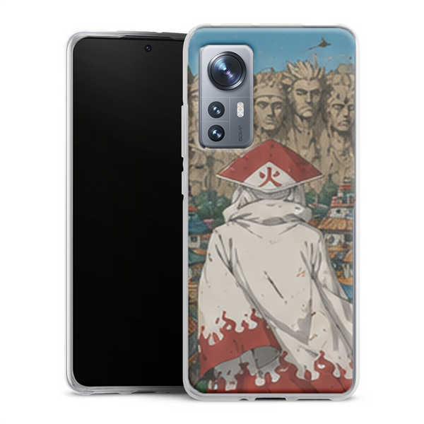 Coque Xiaomi 12 5G Naruto Hokage Manteau Blanc Mont Hokage Village Konoha Naruto