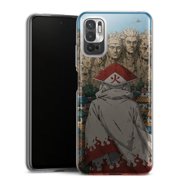 Coque Xiaomi Redmi Note 10 5G Naruto Hokage Manteau Blanc Mont Hokage Village Konoha Naruto