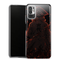 Coque Xiaomi Redmi Note 10 5G Naruto Hokage Manteau Noir Flammes Rouges Style Sombre Naruto