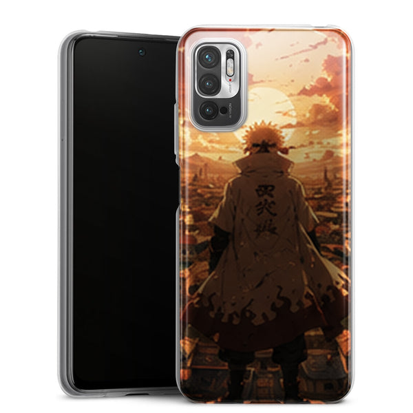 Coque Xiaomi Redmi Note 10 5G Naruto Hokage Minato Coucher Soleil Village Konoha Manga Naruto