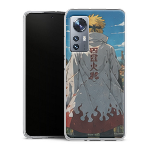 Coque Xiaomi 12 5G Naruto Hokage Minato Dos Village Konoha Manteau Quatrieme Naruto