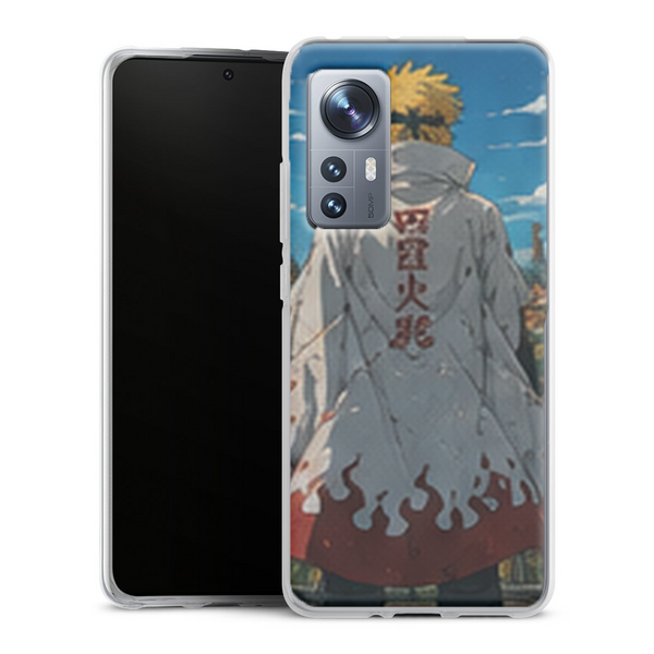 Coque Xiaomi 12 5G Naruto Hokage Minato Dos Village Konoha Manteau Quatrieme Naruto