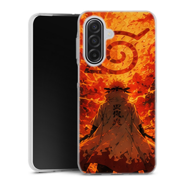 Coque Samsung A17 5G Hokage Minato Flammes Orange Symbole Konoha Naruto Naruto