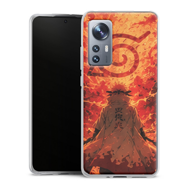 Coque Xiaomi 12 5G Hokage Minato Flammes Orange Symbole Konoha Naruto Naruto