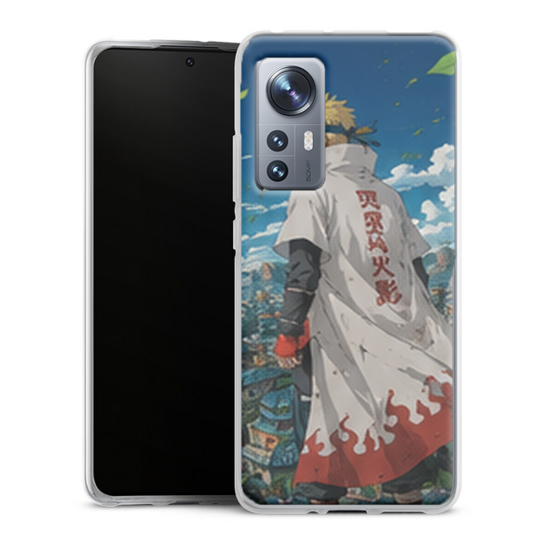 Coque Xiaomi 12 5G Naruto Hokage Minato Namikaze Manteau Blanc Village Konoha Naruto