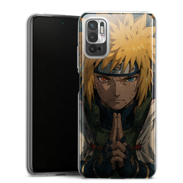 Coque Xiaomi Redmi Note 10 5G Naruto Hokage Minato Namikaze Signe Main Regard Ninja Naruto