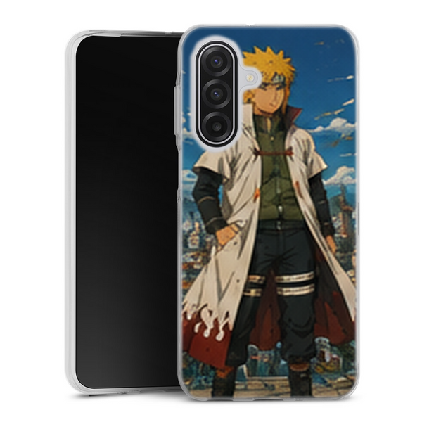 Coque Samsung A17 5G Naruto Hokage Minato Namikaze Village Konoha Ciel Bleu Naruto