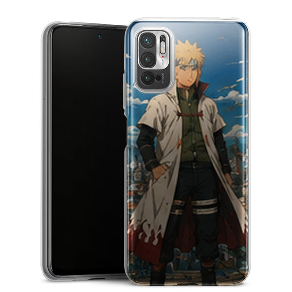 Coque Xiaomi Redmi Note 10 5G Naruto Hokage Minato Namikaze Village Konoha Ciel Bleu Naruto