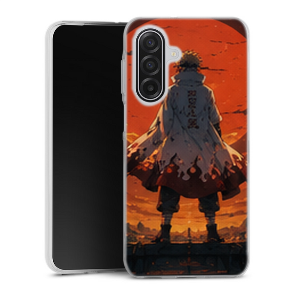 Coque Samsung A17 5G Naruto Hokage Minato Silhouette Soleil Rouge Corbeaux Naruto