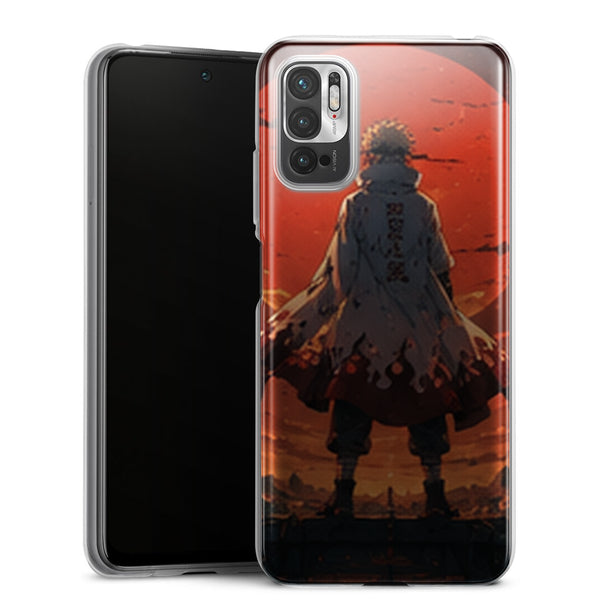 Coque Xiaomi Redmi Note 10 5G Naruto Hokage Minato Silhouette Soleil Rouge Corbeaux Naruto