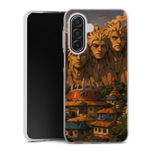 Coque Samsung A17 5G Naruto Hokage Montagne Visages Hokage Village Konoha Naruto
