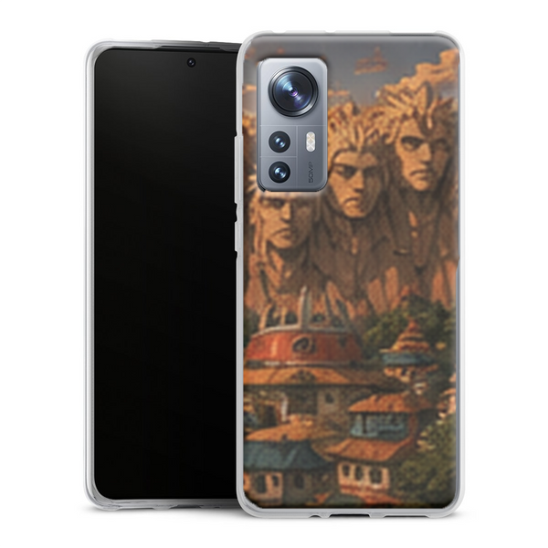 Coque Xiaomi 12 5G Naruto Hokage Montagne Visages Hokage Village Konoha Naruto