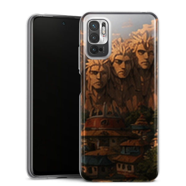 Coque Xiaomi Redmi Note 10 5G Naruto Hokage Montagne Visages Hokage Village Konoha Naruto