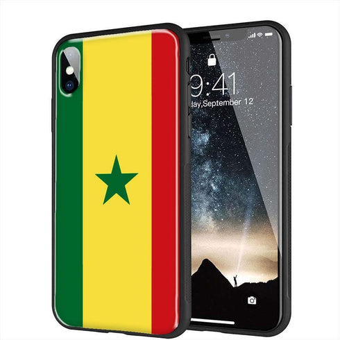 Drapeau Sénégalais | Coque iPhone SE 2020 Drapeau Sénégal | Protection de Silicone, Gel Tpu, Antichocs | Housse Verre Trempé MaCoquePerso