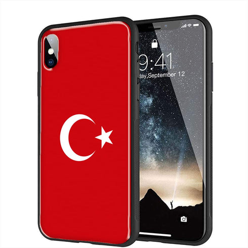 Drapeau Turc | Coque iPhone SE 2020 Drapeau Turquie | Protection de Silicone, Gel Tpu, Antichocs | Housse Verre Trempé MaCoquePerso