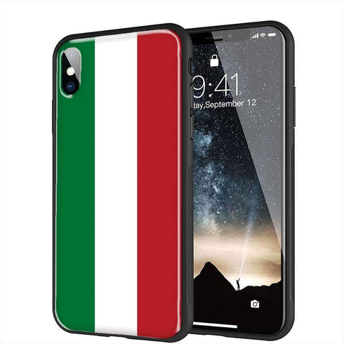Drapeau iTalien | Coque iPhone SE 2020 Drapeau iTalie | Protection en Silicone, Gel Tpu, Antichocs | Housse Verre Trempé MaCoquePerso