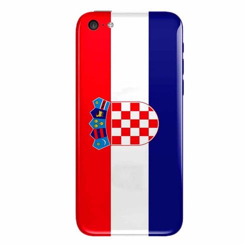Drapeau Croate | Coque iPhone SE 2020 Drapeau Croatie | Housse protection Silicone, Tpu, Antichocs | Bumper Verre Trempé MaCoquePerso
