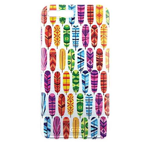 Plumes Multicouleurs - Coque en silicone iPhone 7 Plus