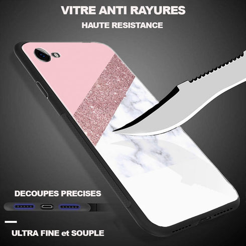 Strass à Gogo, Coque pour iPhone X Marbre incassable