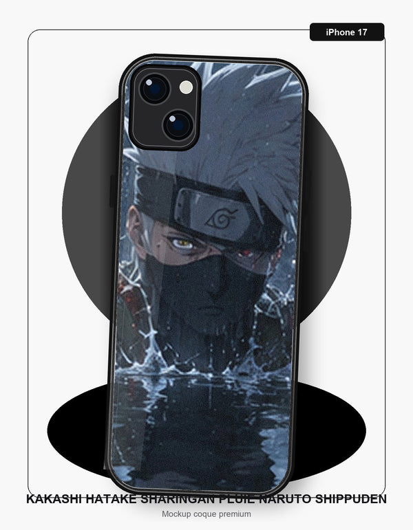 Coque iPhone 17 Manga Kakashi Hatake Sharingan Pluie Naruto Shippuden Naruto