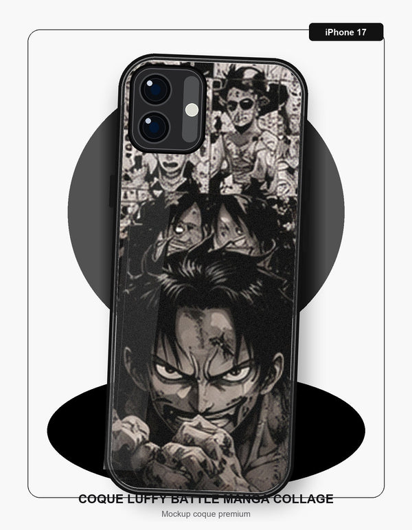 Coque Luffy Battle Manga Collage iPhone 17 One Piece