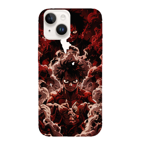 Coque iPhone 15 One Piece Luffy Haki Red Smoke
