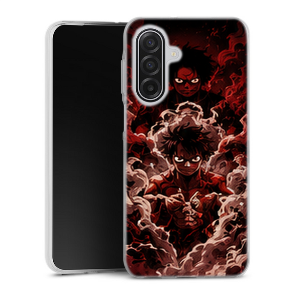 Coque Samsung A17 5G One Piece Luffy Haki Red Smoke