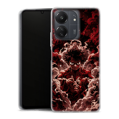 Coque Xiaomi Redmi 13C One Piece Luffy Haki Red Smoke