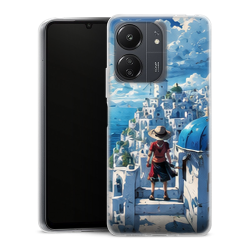 Coque Xiaomi Redmi 13C One Piece Luffy Ile Celeste