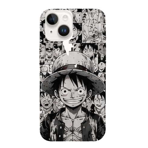 Coque iPhone 15 One Piece Luffy Manga Portrait